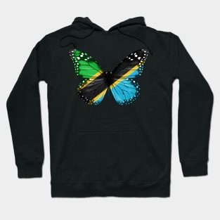 Tanzanian Flag  Butterfly - Gift for Tanzanian From Tanzania Hoodie